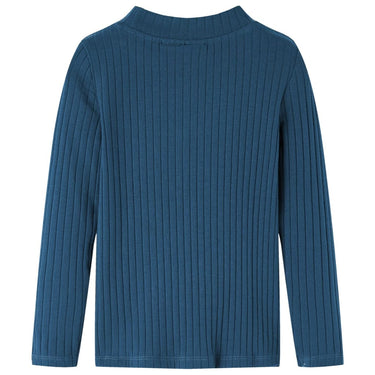 Vidaxl kindershirt met lange mouwen geribd 104 marineblauw
