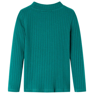 Vidaxl kindershirt met lange mouwen geribd 104 donkergroen