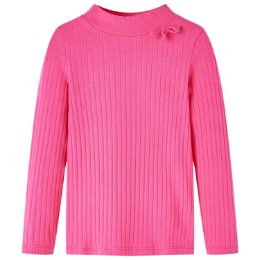 Vidaxl kindershirt met lange mouwen geribd 116 felroze