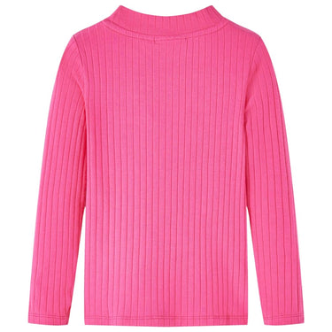 Vidaxl kindershirt met lange mouwen geribd 116 felroze