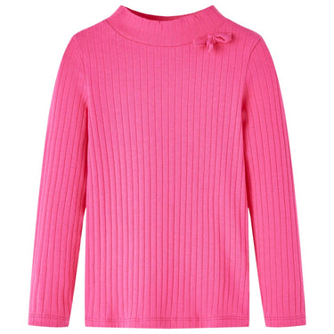 Vidaxl kindershirt met lange mouwen geribd 128 felroze