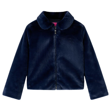 Vidaxl kinderjas 92 kunstvacht marinekleur