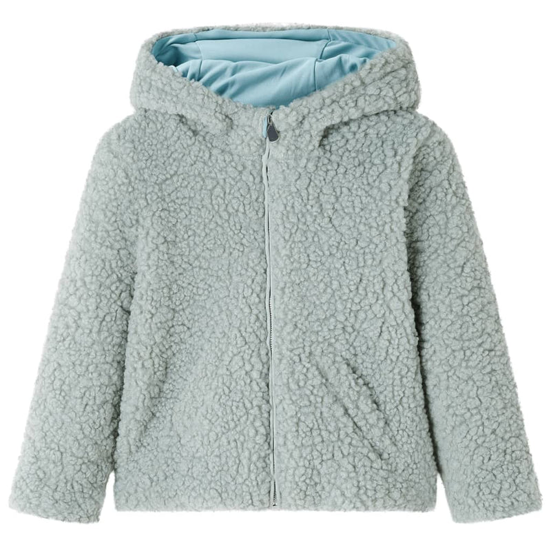 Load image into Gallery viewer, Vidaxl kinderjas met capuchon teddy 104 kunstvacht mintgroen
