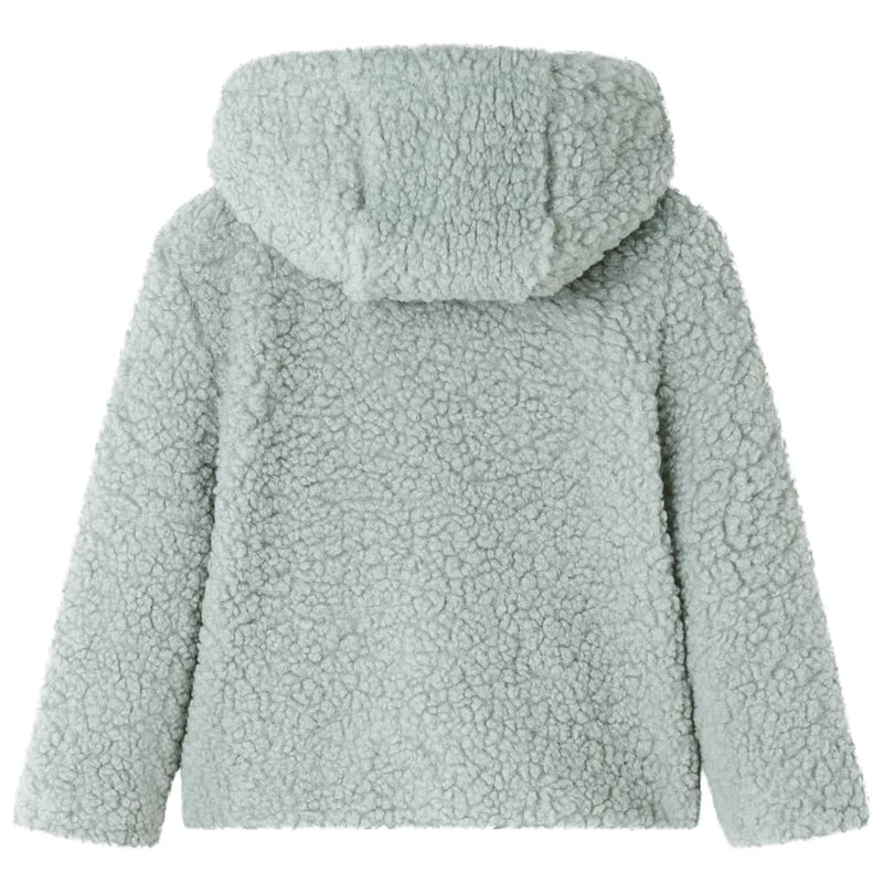 Load image into Gallery viewer, Vidaxl kinderjas met capuchon teddy 104 kunstvacht mintgroen
