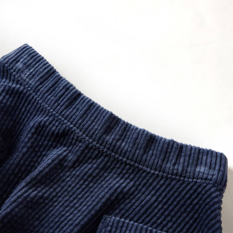 Load image into Gallery viewer, Vidaxl kinderrok met zakken ribfluweel 104 marineblauw
