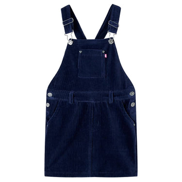 Vidaxl kindertuinjurk 92 ribfluweel marineblauw