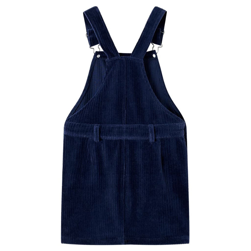 Load image into Gallery viewer, Vidaxl kindertuinjurk 92 ribfluweel marineblauw
