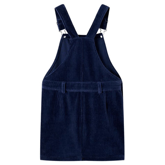 Vidaxl kindertuinjurk 92 ribfluweel marineblauw