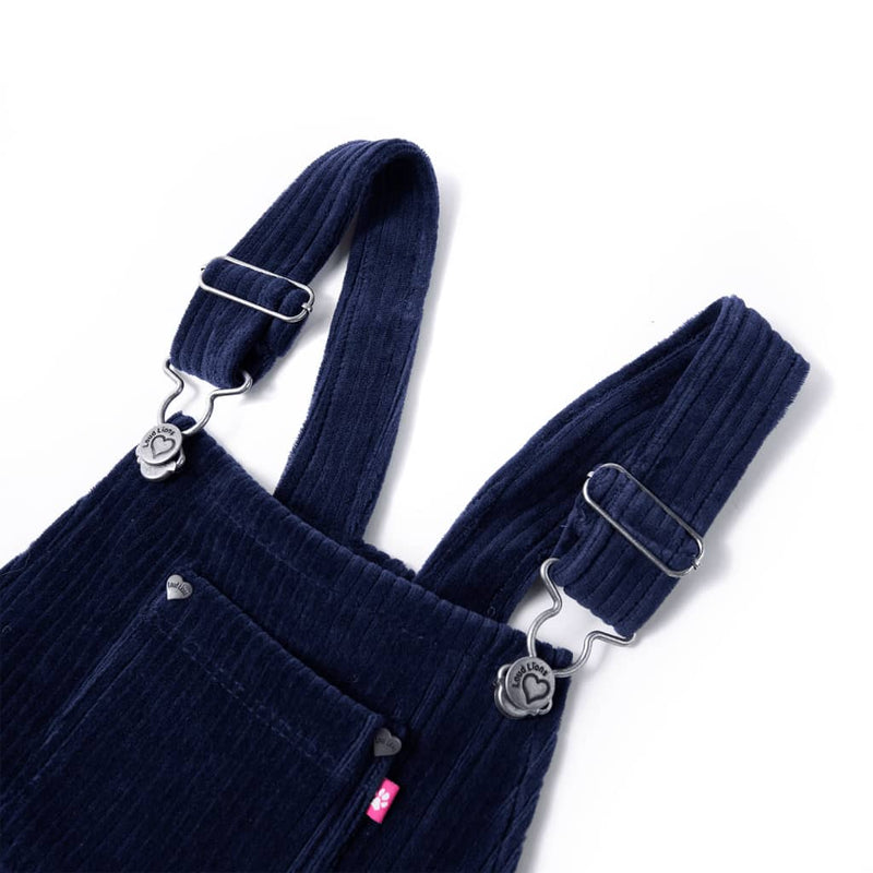 Load image into Gallery viewer, Vidaxl kindertuinjurk 104 ribfluweel marineblauw

