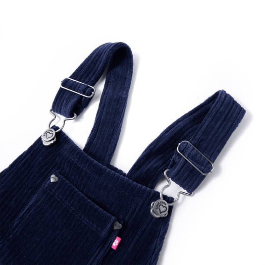 Vidaxl kindertuinjurk 104 ribfluweel marineblauw