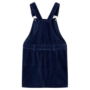 Vidaxl kindertuinjurk 116 ribfluweel marineblauw