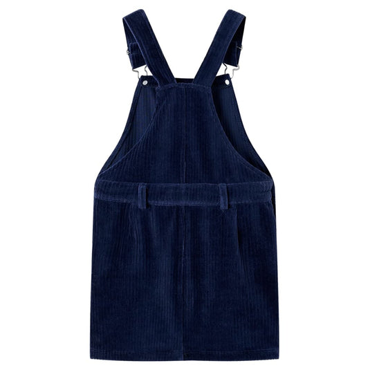 VidaXL Kindertuinjurk 140 ribfluweel marineblauw