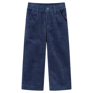 Vidaxl kinderbroek 92 ribfluweel marineblauw