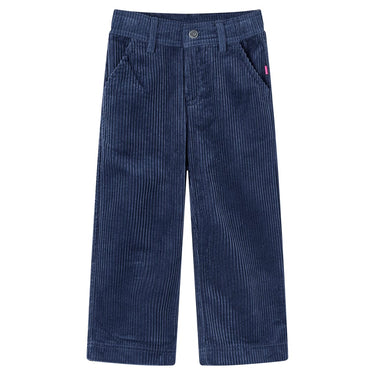 Vidaxl kinderbroek 104 ribfluweel marineblauw