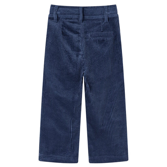 Vidaxl kinderbroek 116 ribfluweel marineblauw