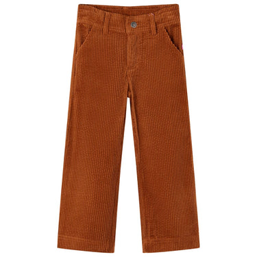 Vidaxl kinderbroek 92 ribfluweel cognackleurig