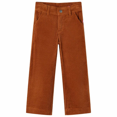 Vidaxl kinderbroek 104 ribfluweel cognackleurig