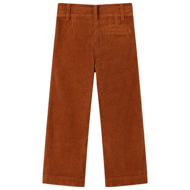 Vidaxl kinderbroek 104 ribfluweel cognackleurig