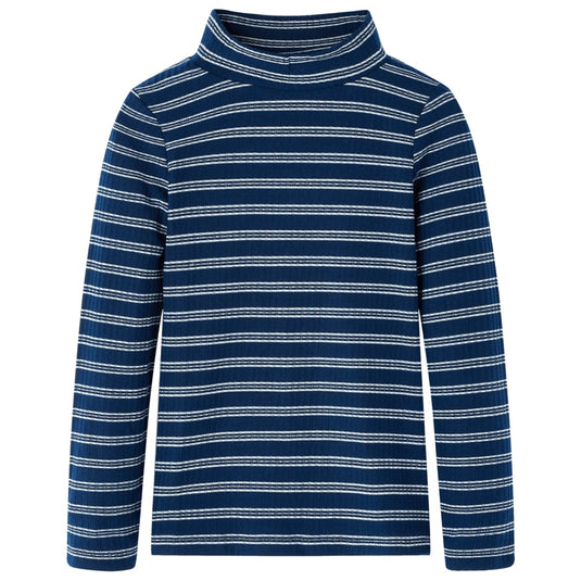 Vidaxl kindershirt met lange mouwen 128 marineblauw