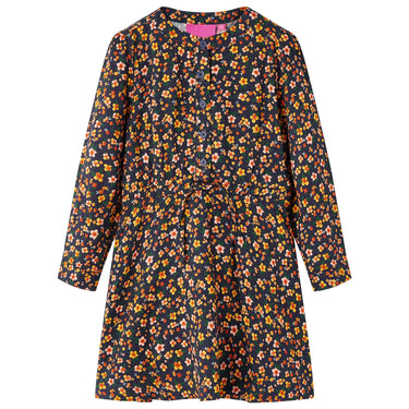 Vidaxl kinderjurk met lange mouwen 92 marineblauw