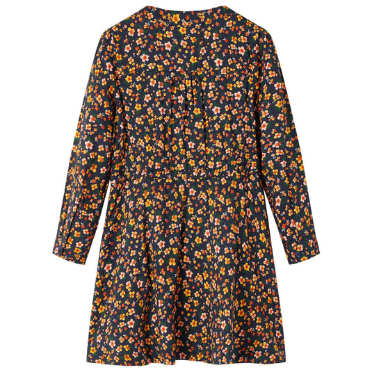 Vidaxl kinderjurk met lange mouwen 116 marineblauw