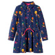 Vidaxl kinderjurk lange mouwen en trekkoord 116 marineblauw
