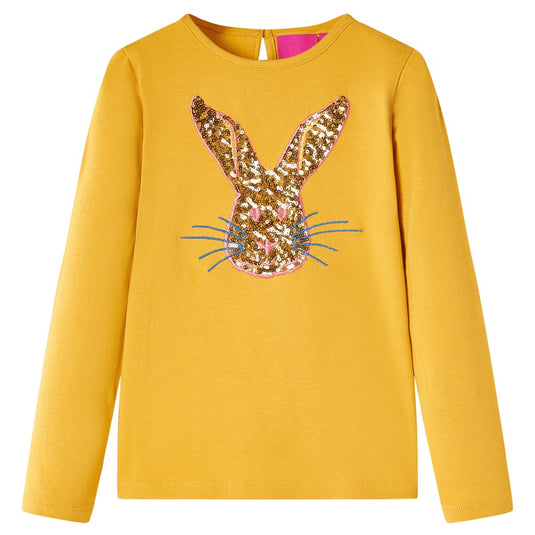 Vidaxl kindershirt met lange mouwen 116 okerkleurig