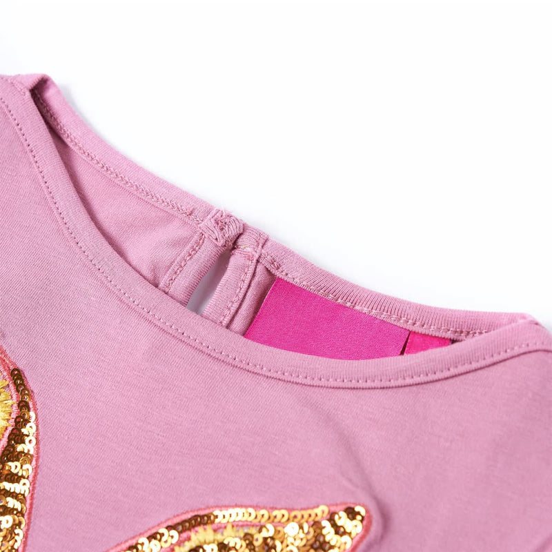 Load image into Gallery viewer, Vidaxl kindershirt met lange mouwen 128 rozebruin
