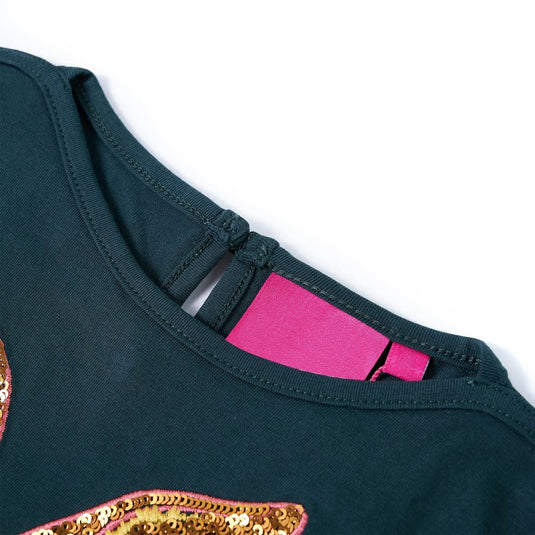 Vidaxl kindershirt met lange mouwen 104 donkergroen