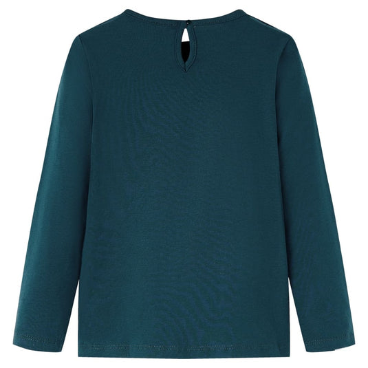 Vidaxl kindershirt met lange mouwen 128 donkergroen