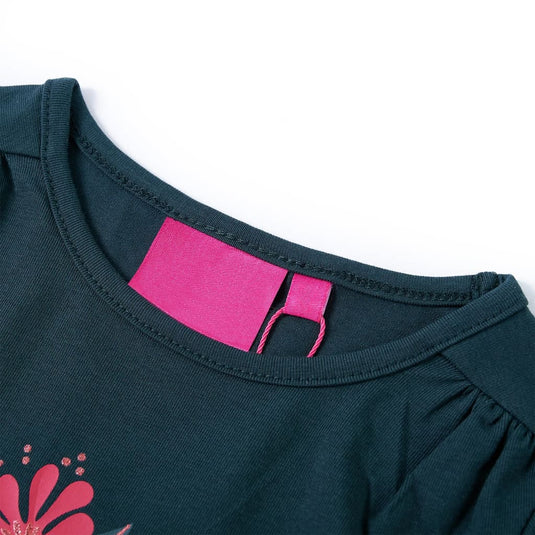 Vidaxl kindershirt met lange mouwen 116 donkergroen