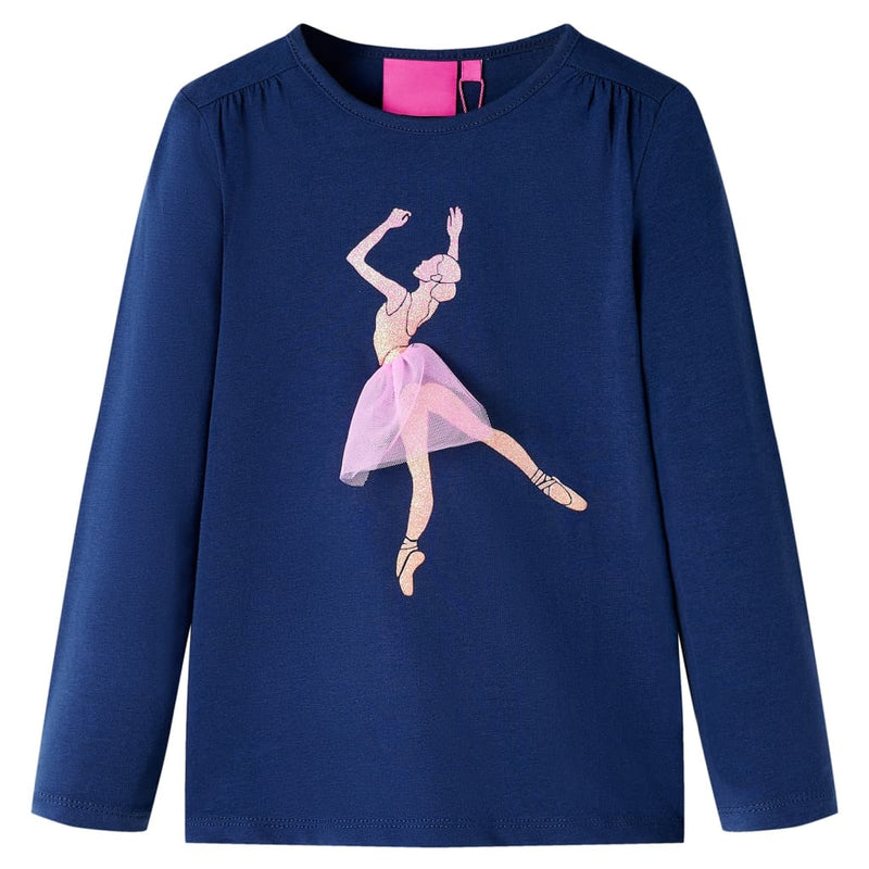 Load image into Gallery viewer, Vidaxl kindershirt met lange mouwen 116 marineblauw
