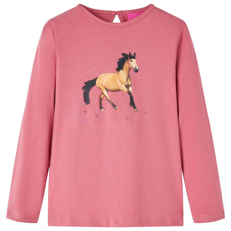 Load image into Gallery viewer, Vidaxl kindershirt met lange mouwen 104 oudroze

