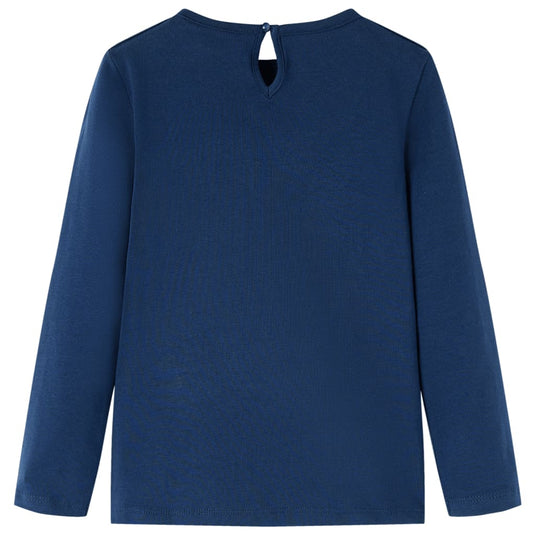 Vidaxl kindershirt met lange mouwen 92 marineblauw