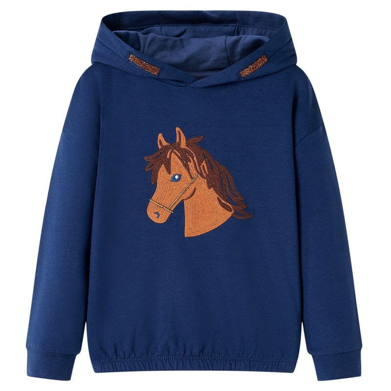 Load image into Gallery viewer, Vidaxl kindertrui met capuchon 104 marineblauw
