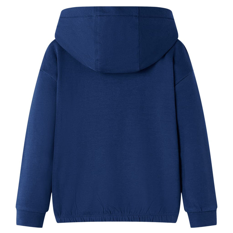 Load image into Gallery viewer, VidaXL Kindertrui met capuchon 128 marineblauw
