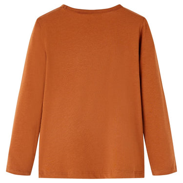 Vidaxl kindershirt met lange mouwen 104 cognackleurig