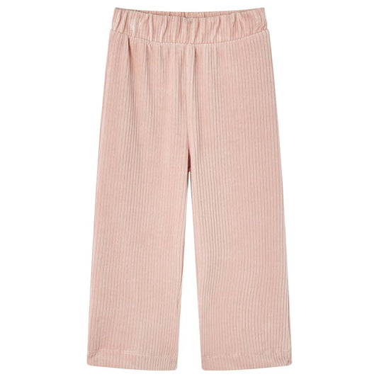 VidaXL Kinderbroek 140 ribfluweel Lichtroze