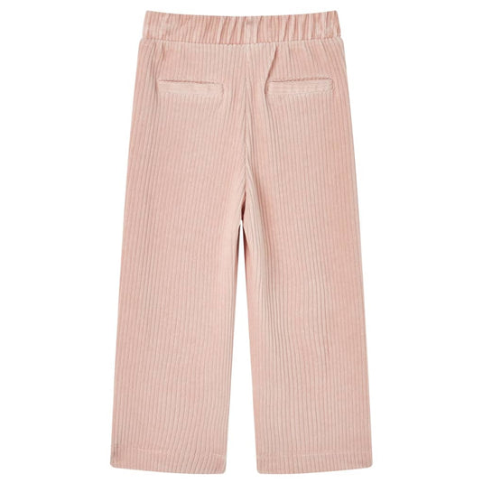 VidaXL Kinderbroek 140 ribfluweel Lichtroze