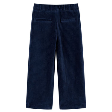 Vidaxl kinderbroek 128 ribfluweel marineblauw