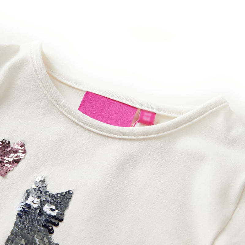 Load image into Gallery viewer, VidaXL Kindershirt met lange mouwen 92 ecru
