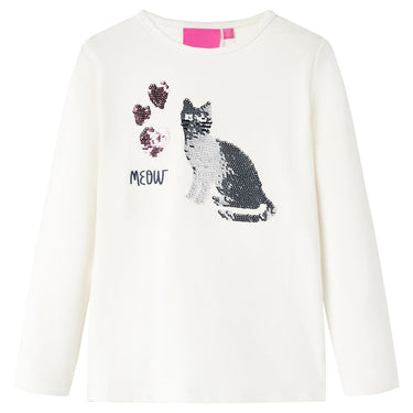 Vidaxl kindershirt met lange mouwen 104 ecru
