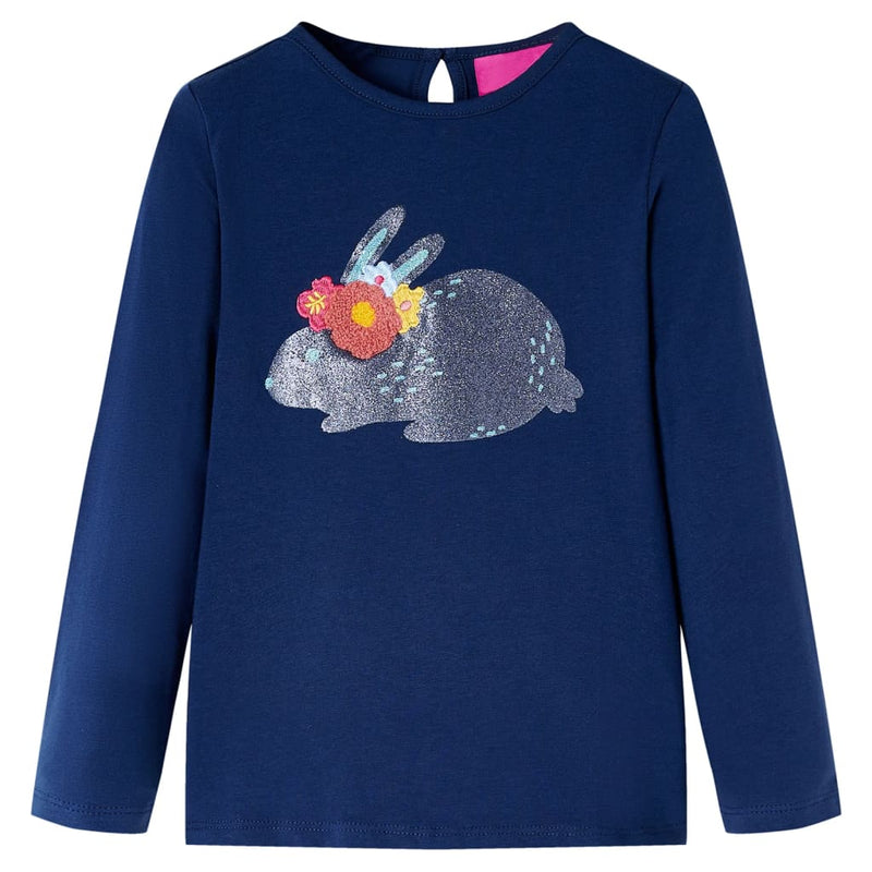 Load image into Gallery viewer, Vidaxl kindershirt met lange mouwen 128 marineblauw
