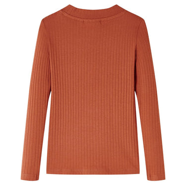 Vidaxl kindershirt met lange mouwen 104 cognackleurig