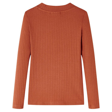 Vidaxl kindershirt met lange mouwen 116 cognackleurig