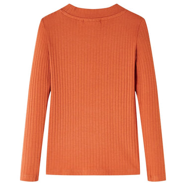 Vidaxl kindershirt met lange mouwen 104 oranjebruin
