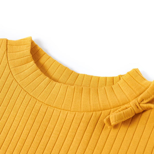 VidaXL Kindershirt met lange mouwen 140 okerkleurig