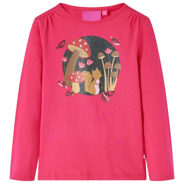 Vidaxl kindershirt met lange mouwen 140 felroze