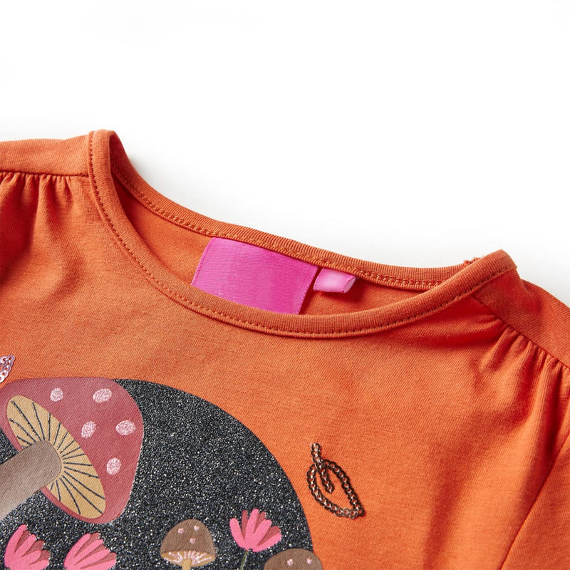 Load image into Gallery viewer, Vidaxl kindershirt met lange mouwen 92 oranjebruin
