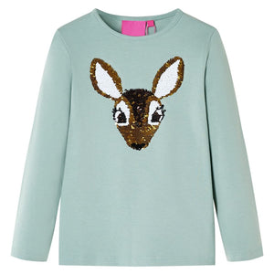 Vidaxl kindershirt met lange mouwen 104 middelmintkleurig